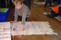 Ryan with the large moveable alphabet